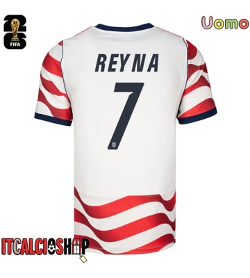 Stati Uniti Giovanni Reyna #7 Prima Maglia Mondiali 2026 Manica Corta